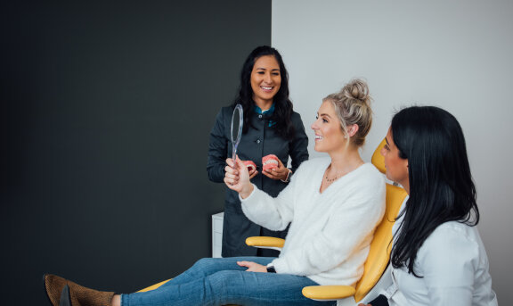 Patient Looking in Mirror